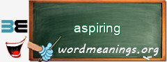 WordMeaning blackboard for aspiring